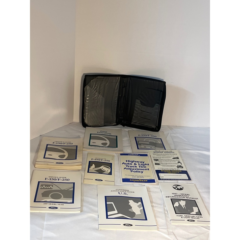 1997 Ford F-150 F-250 Owners Manual Set with‎ Zipper Case F75J-19A321-AA